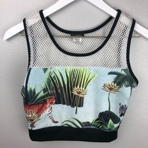 Jungle Mesh Back Crop Top